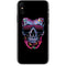 Liquid Blue Neon Skull with Glasses iPhone X Skin