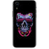 Liquid Blue Neon Skull with Glasses iPhone XR Skin