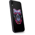 Liquid Blue Neon Skull with Glasses iPhone XR Skin