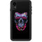 Liquid Blue Neon Skull with Glasses iPhone XR Waterproof Case
