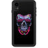 Liquid Blue Neon Skull with Glasses iPhone XR Waterproof Case