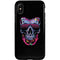 Liquid Blue Neon Skull with Glasses iPhone XS Pro Case