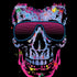 Liquid Blue Neon Skull with Glasses iPhone XS Pro Case