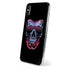 Liquid Blue Neon Skull with Glasses iPhone XS Skin
