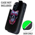 Liquid Blue Neon Skull with Glasses Otterbox Defender iPhone Skin