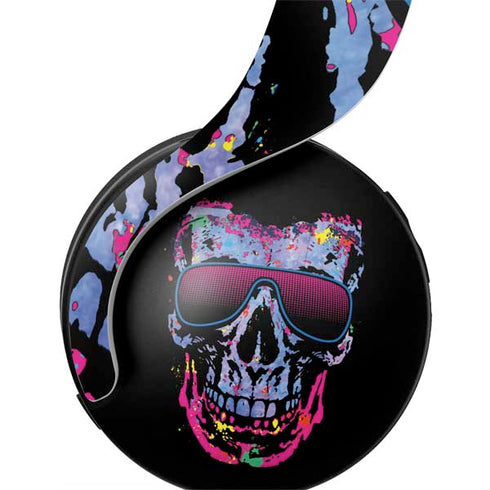 Liquid Blue Neon Skull with Glasses PULSE 3D Wireless Headset for PS5 Skin