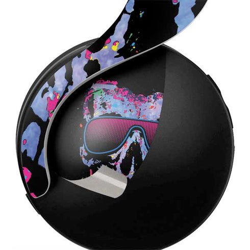 Liquid Blue Neon Skull with Glasses PULSE 3D Wireless Headset for PS5 Skin
