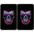 Liquid Blue Neon Skull with Glasses Surface Duo Skin