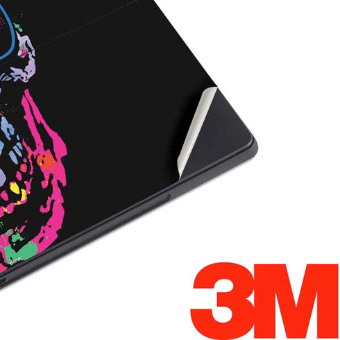 Liquid Blue Neon Skull with Glasses Surface Pro 7 Skin