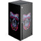 Liquid Blue Neon Skull with Glasses Xbox Series X Console Skin