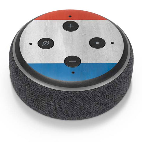 Netherlands Flag Distressed Amazon Echo Dot Skin