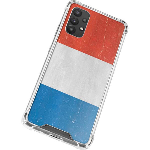 Netherlands Flag Distressed Galaxy A32 5G Clear Case