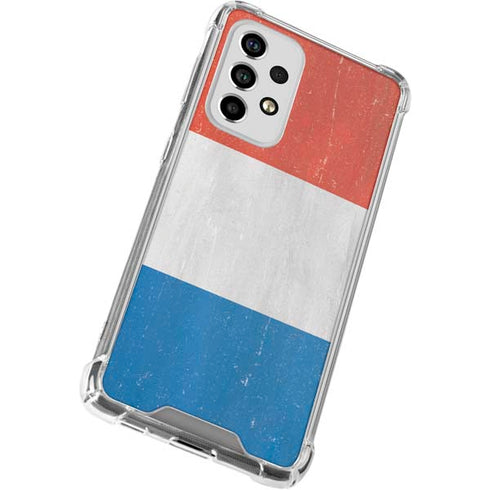Netherlands Flag Distressed Galaxy A33 5G Clear Case