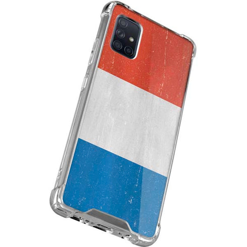Netherlands Flag Distressed Galaxy A51 5G Clear Case