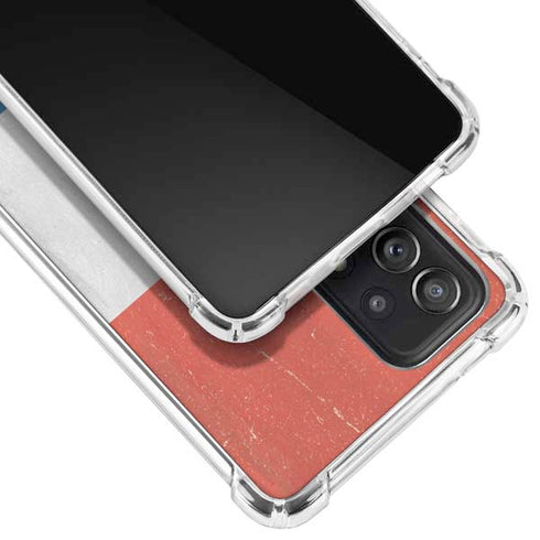 Netherlands Flag Distressed Galaxy A72 5G Clear Case