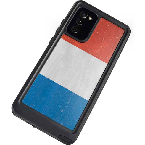 Netherlands Flag Distressed Galaxy Note20 5G Waterproof Case