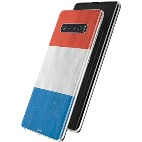 Netherlands Flag Distressed Galaxy S10 Skin