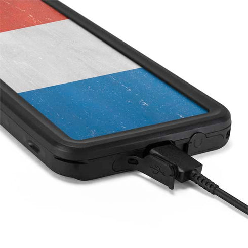 Netherlands Flag Distressed Galaxy S20 Plus Waterproof Case