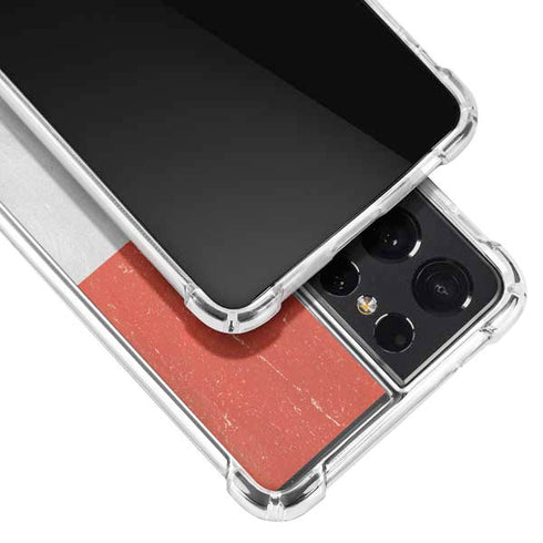 Netherlands Flag Distressed Galaxy S21 Ultra 5G Clear Case