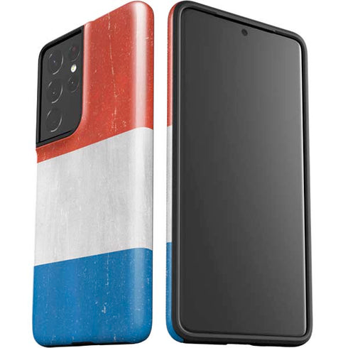 Netherlands Flag Distressed Galaxy S21 Ultra 5G Pro Case