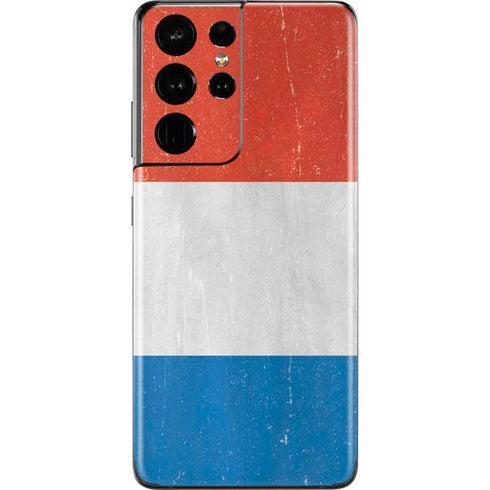 Netherlands Flag Distressed Galaxy S21 Ultra 5G Skin