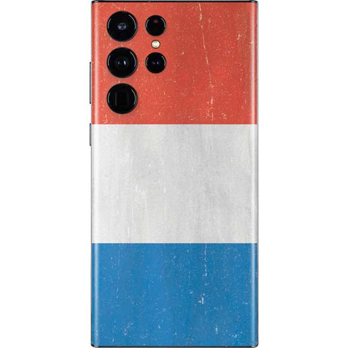 Netherlands Flag Distressed Galaxy S22 Ultra Skin