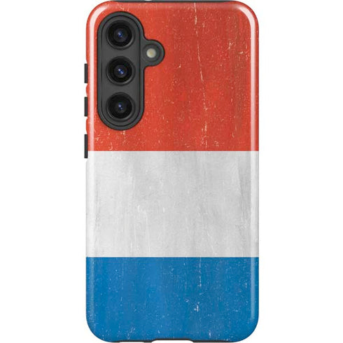 Netherlands Flag Distressed Galaxy S24 Impact Case