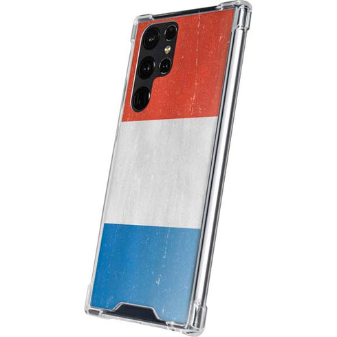Netherlands Flag Distressed Galaxy S24 Ultra Clear Case