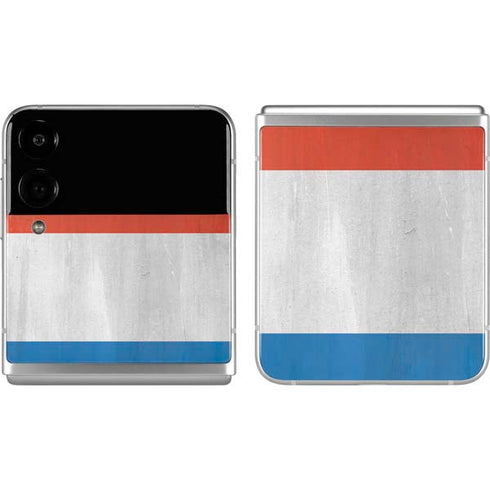 Netherlands Flag Distressed Galaxy Z Flip4 5G Skin