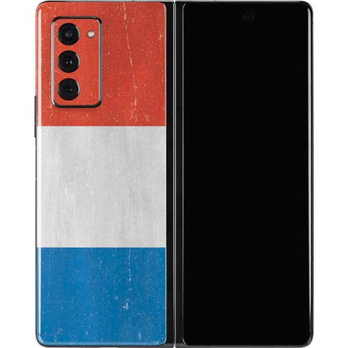 Netherlands Flag Distressed Galaxy Z Fold2 5G Skin