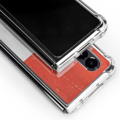 Netherlands Flag Distressed Galaxy Z Fold4 5G Clear Case