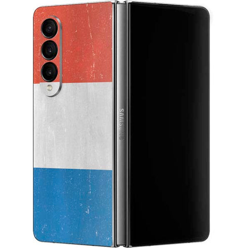 Netherlands Flag Distressed Galaxy Z Fold4 5G Skin