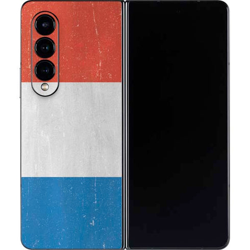Netherlands Flag Distressed Galaxy Z Fold4 5G Skin