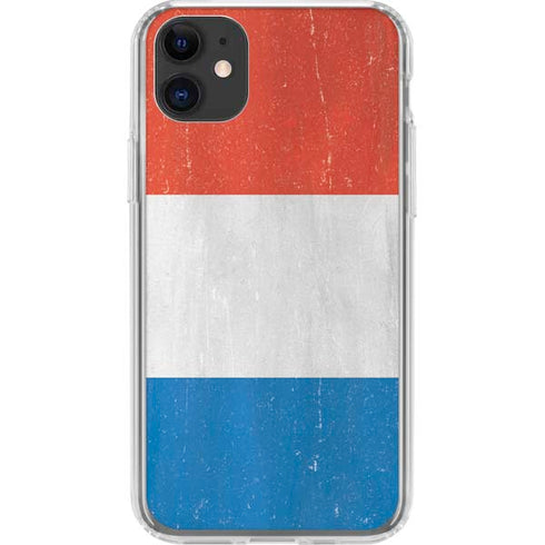 Netherlands Flag Distressed iPhone 11 Clear Case