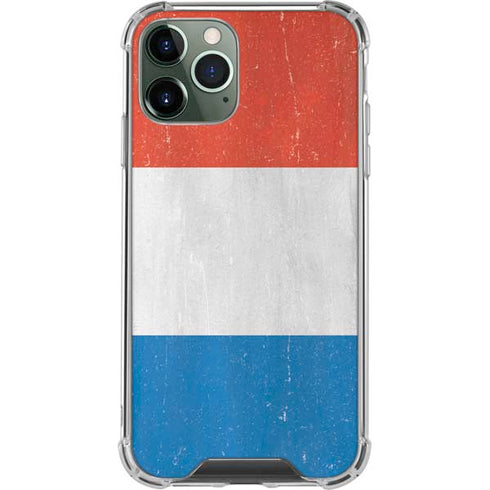 Netherlands Flag Distressed iPhone 11 Pro Max Clear Case