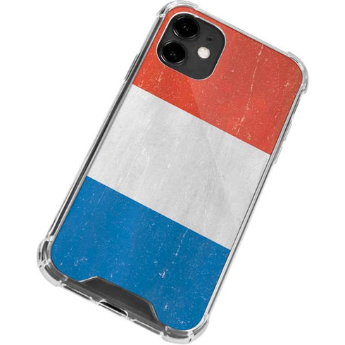 Netherlands Flag Distressed iPhone 12 Clear Case