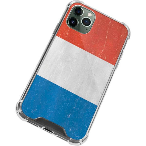 Netherlands Flag Distressed iPhone 12 Pro Max Clear Case