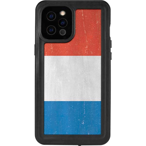 Netherlands Flag Distressed iPhone 12 Pro Max Waterproof Case