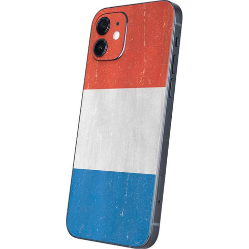 Netherlands Flag Distressed iPhone 12 Skin