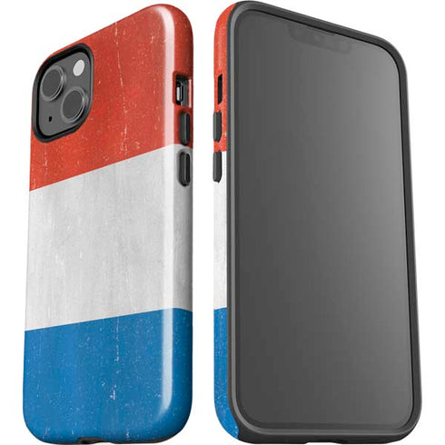 Netherlands Flag Distressed iPhone 15 Plus Impact Case