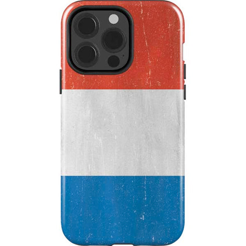 Netherlands Flag Distressed iPhone 15 Pro Impact Case