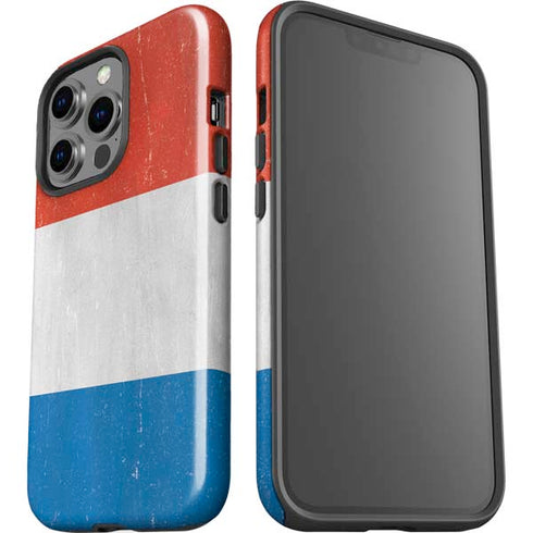 Netherlands Flag Distressed iPhone 14 Pro Impact Case