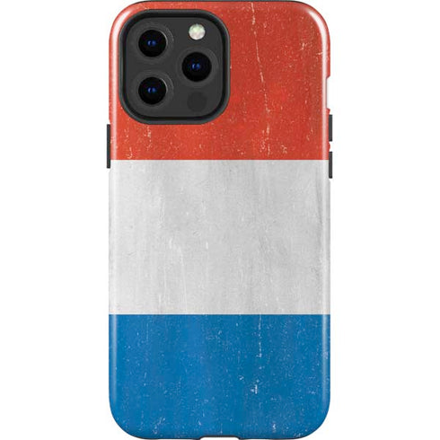 Netherlands Flag Distressed iPhone 15 Pro Max Impact Case