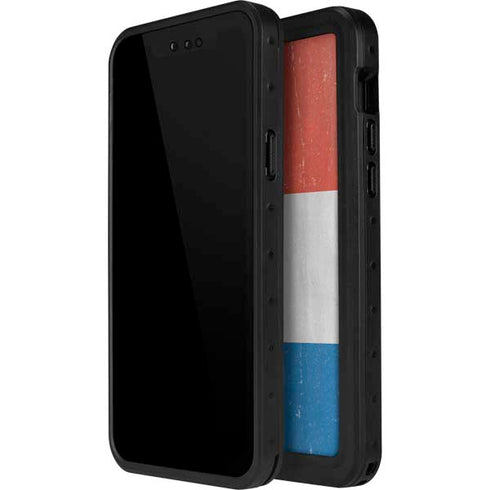 Netherlands Flag Distressed iPhone 15 Waterproof Case