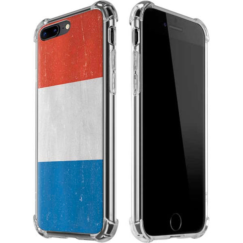 Netherlands Flag Distressed iPhone 7/8 Plus Clear Case