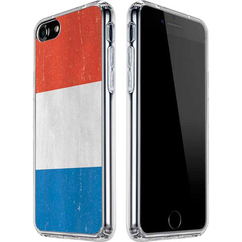 Netherlands Flag Distressed iPhone SE (2nd & 3rd Gen) Clear Case