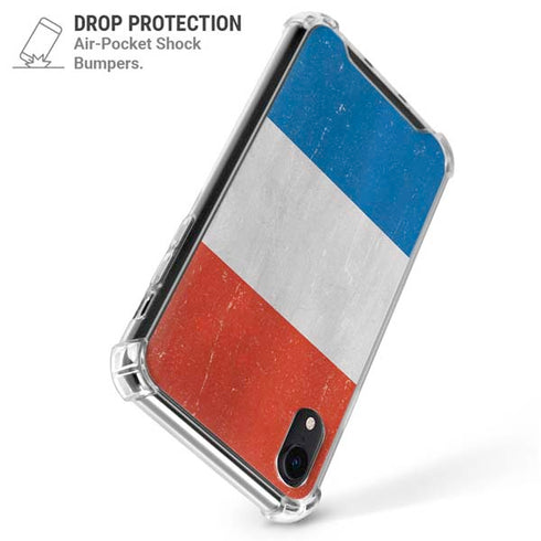 Netherlands Flag Distressed iPhone XR Clear Case