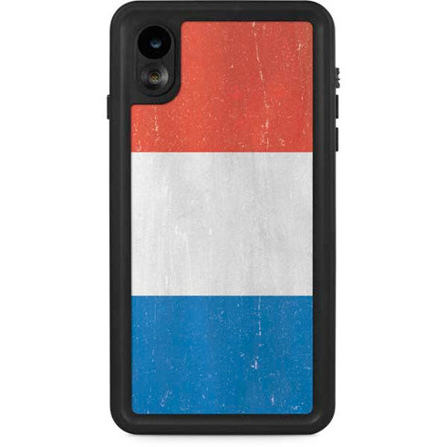 Netherlands Flag Distressed iPhone XR Waterproof Case