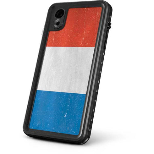 Netherlands Flag Distressed iPhone XR Waterproof Case