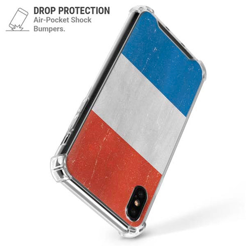 Netherlands Flag Distressed iPhone XS Max Clear Case